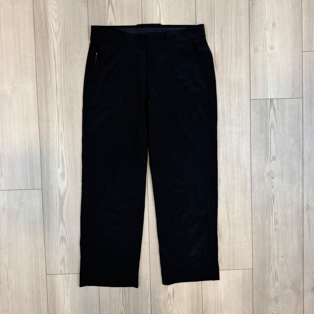 Athleta Tribeca Utility Crop Pants Black Stretch Travel Work 446630 Size 6